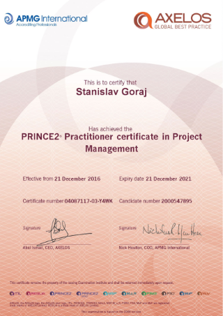 PRINCE 2 Practitioner